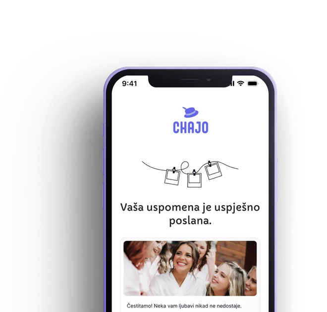 Chajo mobile app - invitation confirmation screen